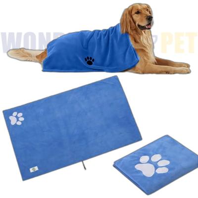 China Sustainable Wonderfulpet 100% Polyester Dog Towel Soft Washable Quick Dry Absorbent Custom Microfiber Pet Towel for sale