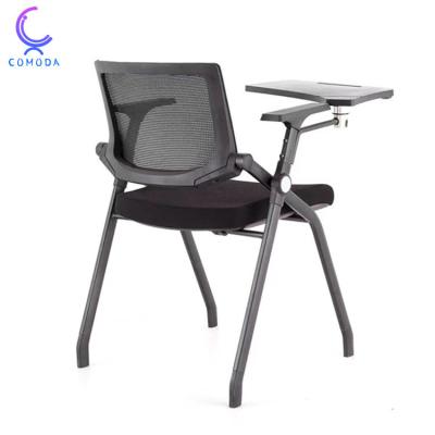 China COMODA China Manufacturer Comfortable Modern Office Rotation Conference Stacking Folding Training Conference Chair With Registration Board for sale