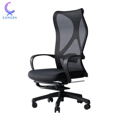 China Comoda Foshan Factory Low Price Back Adjustable High Swivel Mesh Office Gaming Chair Ergonomic Rotation Recliner With Footrest for sale