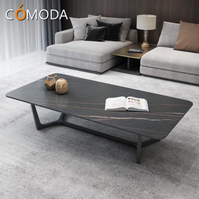 China Wholesale price living room furniture modern luxury convertible tavolino da salotto sintered metal legs stone top coffee table for tradesman for sale