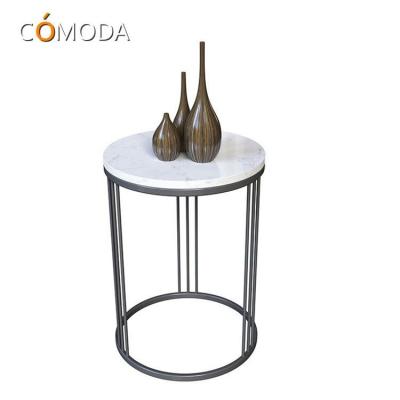 China Stripe heart design marble coffee tables sofa end console table luxury ceramic heat resistant modern luxury side table for living room for sale