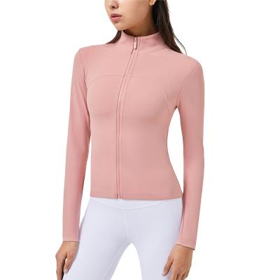 China Plus Size Women's Breathable Coats High Neck Fitness Clothing Yoga Wear Women's Jackets And Coats for sale