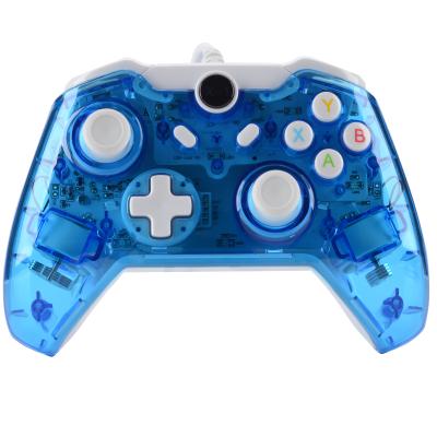 China With handbreak XBOX ONE wireless gamepad for XBOX ONE host and PC Windows7/8/10-transparent shell + button upgrade + cool three-mode LED for sale