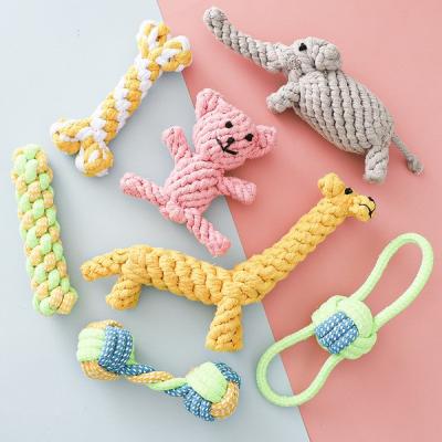 China Rope Biting Teeth Puppy Chew Toys For Relieving Boredom Best Chew Toys For Small Puppies for sale