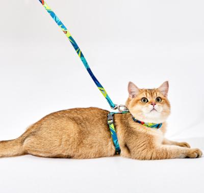 China Adjustable Pet Harness Leash For Large Small Cats Walking Travel Outdoor for sale