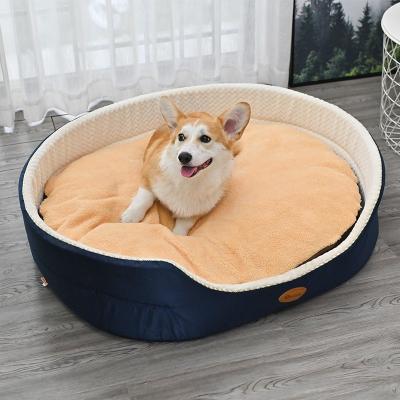 China Dog Kennel All Year Round Thick Cushion Golden Hair Large Dog Sofa Winter Supplies Double Decker Dog Bed Pet Bed for sale