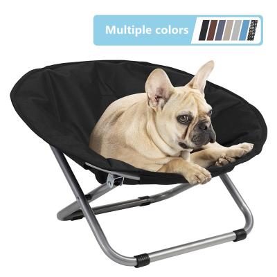 China Silla elevada negra plegable de la cama del perro portátil alrededor de animal doméstico elevado de la silla de Cat Bed Waterproof Puppy Papasan en venta