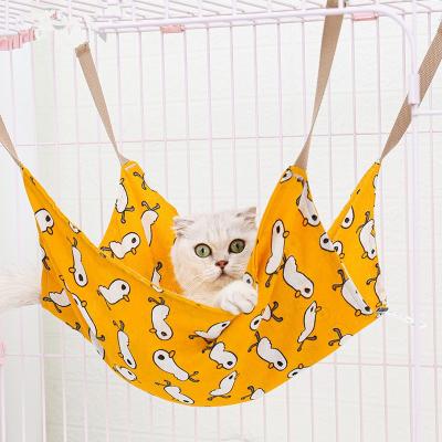 China Rede de linho de Cat Hammock Stand Breathable Cage Cat Swing Nest Multicolor Printing do algodão do verão do animal de estimação à venda