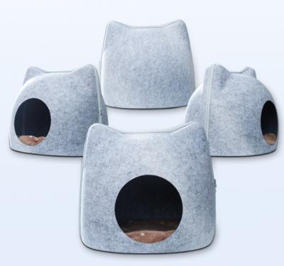 China Natürliche Wolle Cat Cave Bed Eco-Friendly 40 cm Cat Cave For Cats u. Kätzchen zu verkaufen