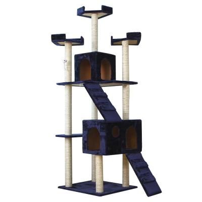 China Pet Supplies Four Poster Cat Bed Toy Cat Climbing Frame Cat Scratch Board Cat Tree Cat Hammock for sale