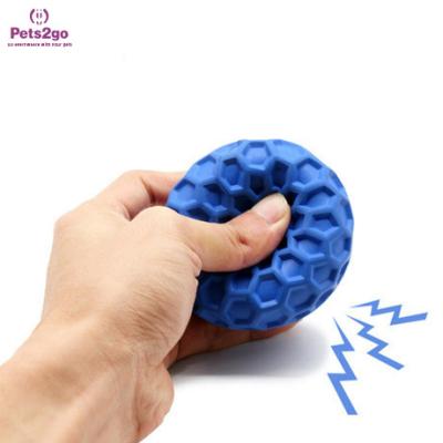 China non toxic Interactive Rubber 86mm Dog Play Ball for sale