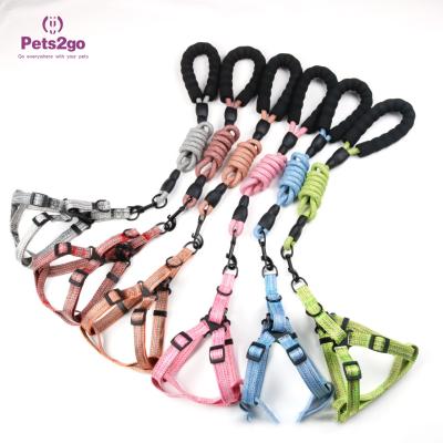 China good Dog Leash No Pull Dog Harness For Large Dogs Leash Braided Leather Dog Leash With Comfortable Padded Handle for sale