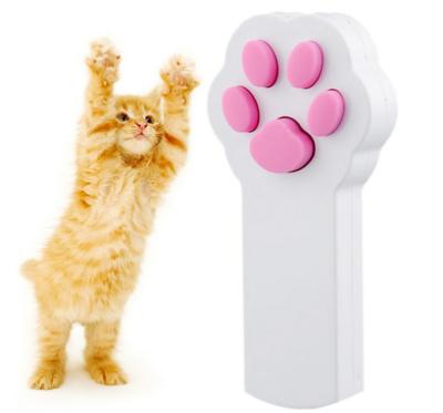 China Paw Shaped 3 In 1 Interactive Red Laser Cat Toy With Lanyard for sale