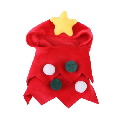 China Creative Christmas Tree Style 100g Dog Pet Clothes Hat for sale