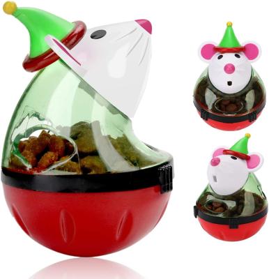 China Cat Christmas Mouse  Feeder Interactive Cat Toys Cat Puzzle Toy for sale