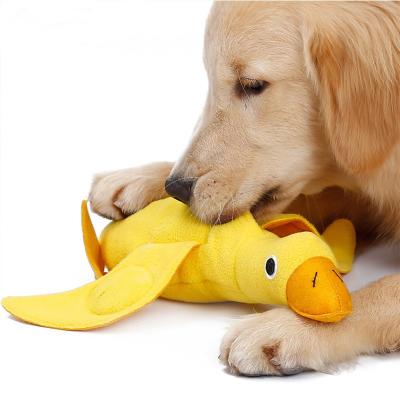 China Van het Speelgoedhuisdieren van het hondraadsel van de Plucheduck dog toy best dog thuis het Voedselraadsels Te koop