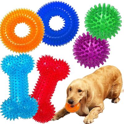 Chine Jouets grinçants en caoutchouc caoutchouteux de boules de TPR pour des chiens petits à vendre