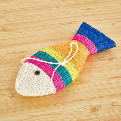 China Scratch Board Sisal Fish Cat Toy Claw Grinding Pet Products for sale