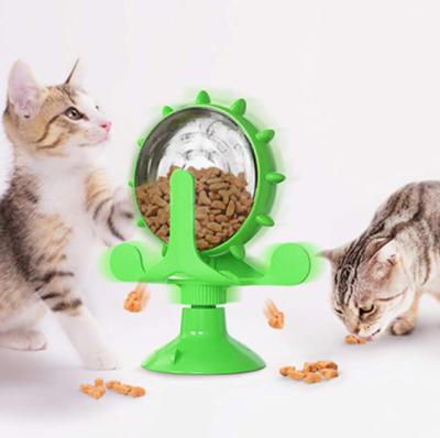 China Interactive Training Cat Windmill Toy With Suction Cup For Cat for sale