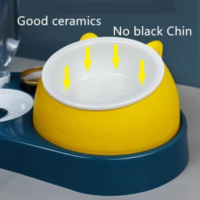 China Boca oblicua de consumición automática Cat Bowl Against Overturning de las vértebras cervicales de Cat Bowl Ceramic Bowl Protects en venta