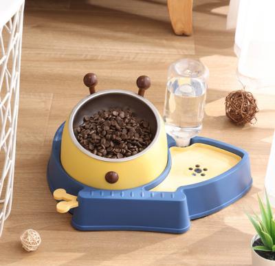 Chine L'ABS automatique de Cat Dry Food Dispenser a soulevé des cuvettes de chien avec la puce à vendre