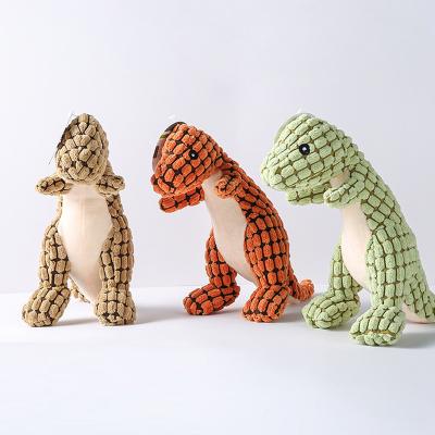 China 2021 Toy Dinosaur Shape Godzilla Dog Toy Soft Squeaky Toy For Dog Voice Chew And Bite Stuffed Animal Viable Pet Supplies for sale