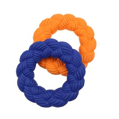 China Viable Wholesale Best Selling Soft Rubber Circle Type Dog Pet Chew Toys for sale