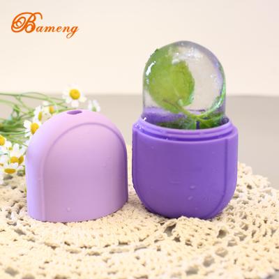 China Blood Vessel Removal Ice Cube Face Massager Silicon Ice Ball Roller Facial Massage for sale