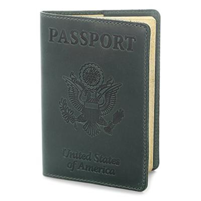 China Handmade slim travel passport cover genuine leather holder for men and women, passport cover for sale