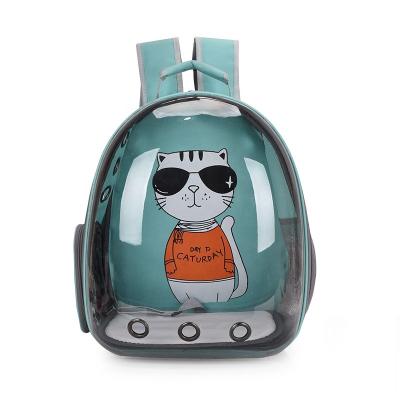 China Small Animals Outdoor Pet Carrier Transparent Pet Travel Bag Cat Carrier for sale