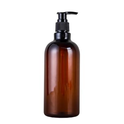 China BEAUTY PACKAGING 500ml PET Amber Plastic Bottle For Hand Wash Sanitizer Sanitizer Liquid Pet Plastic Bottle for sale