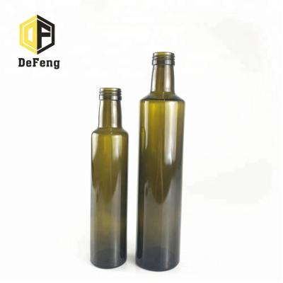 China 100ml 250ml 500ml 750ml Deep Green Empty Frying Oil Olive Oil Glass Bottle Olive Oil Glass Bottle for sale