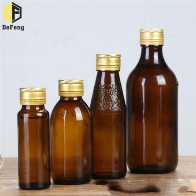 China Enzyme Glass Bottle Syrup Bottle Healthcare Pharmaceutical Amber Oral Liquid Bottle for sale