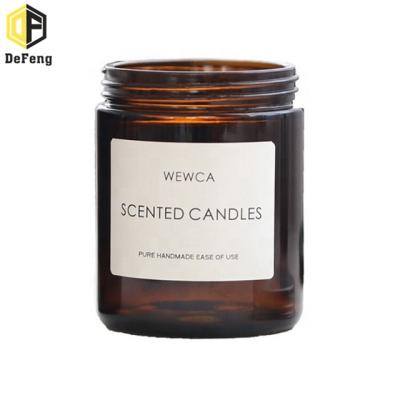 China 2019 Weddings 100ml 250ml Aromatherapy Amber Glass Bottle Amber Candle Glass Jar for sale