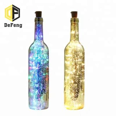 China Elegant 2018 Christmas Gift And Party Glass Bottle Table Decoration With LED Lights for sale