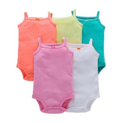 China Eco-friendly Sensitive Designs New Price Plain Cheap Girl Set Pajamas Baby Romper Organic Cotton for sale