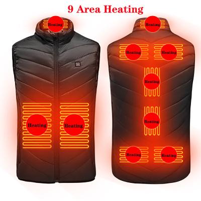 China Free Shipping Black Anti-wrinkle Usb 5V Smart Electric Cotton Men Women Heated Vest Jacket for sale