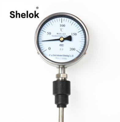 China WSS Industrial mechanical temperature gauge bimetal thermometer for sale