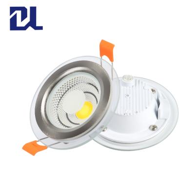 China High Quality Cheap Indoor Downlights Aluminum PC Housing 5W 7W 10W 15W 24W Round Lead Glass Downlight for sale