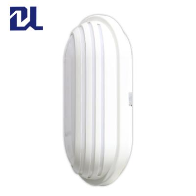 China Garden White Oval Bulkhead LED Wall Lamp Waterproof Moisture Proof Outdoor Wall Light for sale