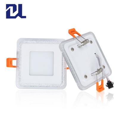 China New design smd 2835 3+3w 6+3w 12+4w modular 18+6w double recessed square recessed color bubble LED panel light double color bubble led panel lamp for sale