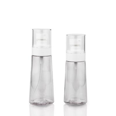 China BEAUTY PACKAGING 100ML Empty Clear White Spray Bottle Amber Pet Plastic With Cap for sale