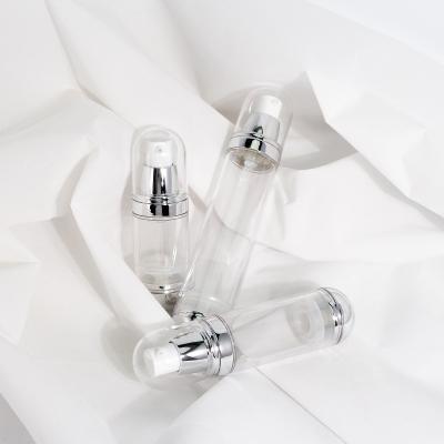 China Cosmetic 15ml 30ml 50ml 80ml 100ml AS Airless Pump Bottle Plastic Vacuum Lotion Bottle for sale