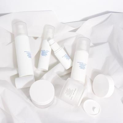 China PP Frost Cosmetic White Airless Bottle Plastic Lotion Pump Bottle 15ml 30ml 50ml 80ml 120ml for sale