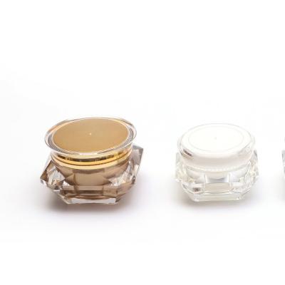 China Skin Care 50g Face Cream Custom Acrylic Jar Cosmetic Packaging Travel Cosmetic Container for sale