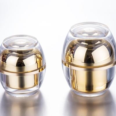 China BEAUTY PACKING goden 30g 50g acrylic cream containers packaging cosmetic jars for sale