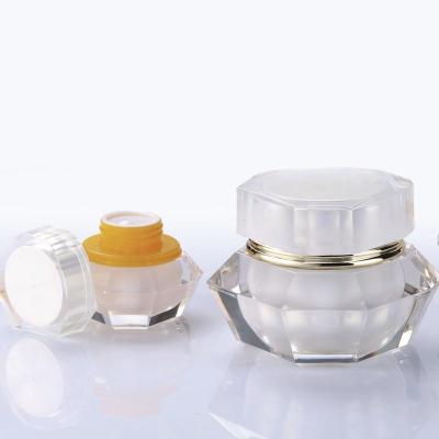 China Skin Care Cream Lady Cosmetic Luxury Acrylic Empty Cream Container Acrylic Jar for sale