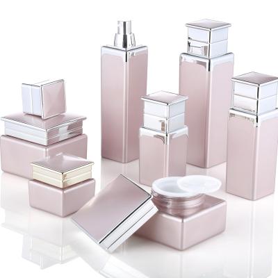 China BEAUTY PACKAGING Bottle Custom Acrylic Square Acrylic Jar Colorful Acrylic Cosmetic Packaging for sale