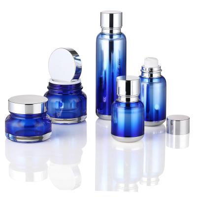 China BEAUTY PACKAGING acrylic cream containers round shape bottle acrylic bottle 30g50g set for cosmetic for sale