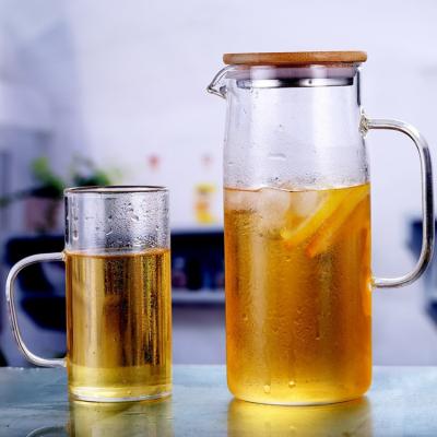 China WITH LID classic with steel lid hot jug high quality glass water jug ​​or frozen glass jug for sale